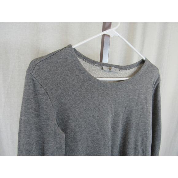 Grey & Gray XS Scoop Neck Sweater Bows on Sleeves Elevated Basic - Picture 4 of 5